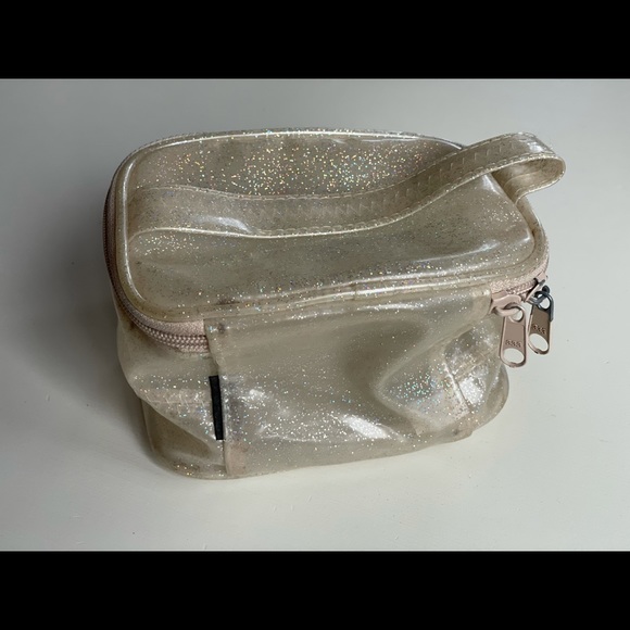 Vintage 80s Clear Glitter PVC Makeup Case - Picture 5 of 14